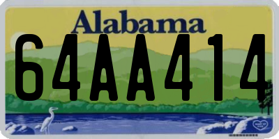 AL license plate 64AA414