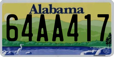 AL license plate 64AA417