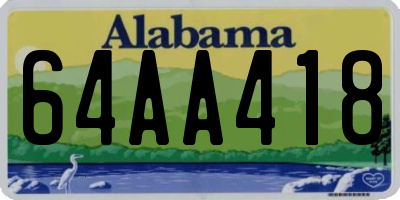 AL license plate 64AA418