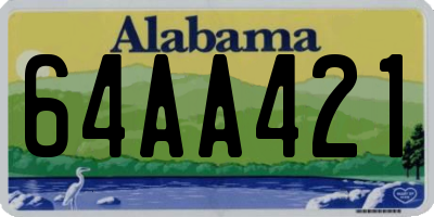 AL license plate 64AA421
