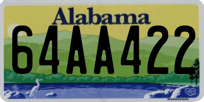 AL license plate 64AA422