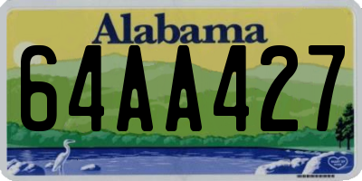 AL license plate 64AA427