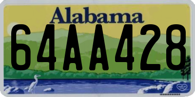 AL license plate 64AA428