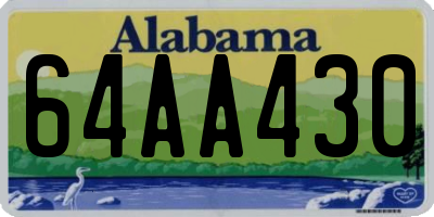 AL license plate 64AA430