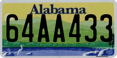 AL license plate 64AA433