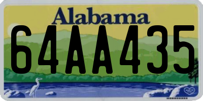 AL license plate 64AA435