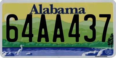 AL license plate 64AA437