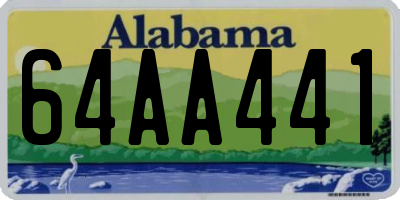 AL license plate 64AA441