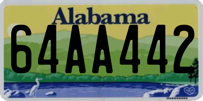 AL license plate 64AA442