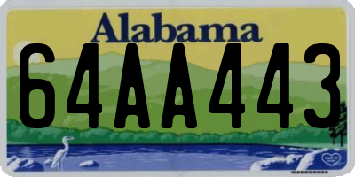 AL license plate 64AA443