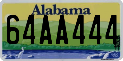 AL license plate 64AA444
