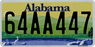 AL license plate 64AA447