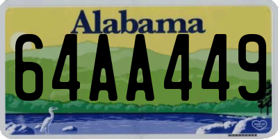 AL license plate 64AA449