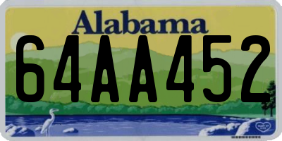 AL license plate 64AA452
