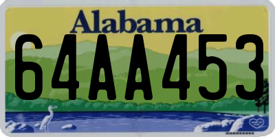 AL license plate 64AA453