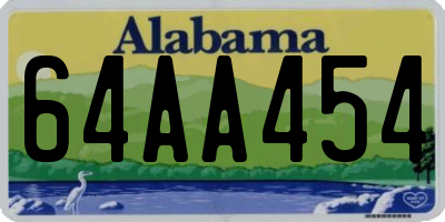 AL license plate 64AA454