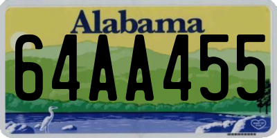 AL license plate 64AA455