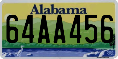 AL license plate 64AA456