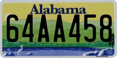 AL license plate 64AA458