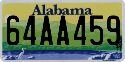 AL license plate 64AA459
