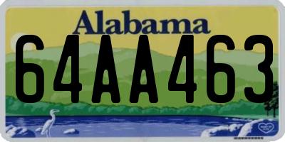 AL license plate 64AA463