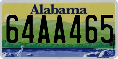 AL license plate 64AA465