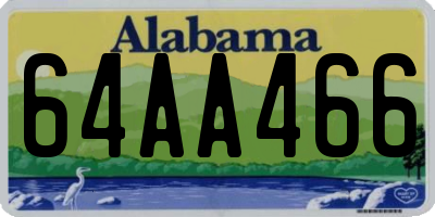 AL license plate 64AA466