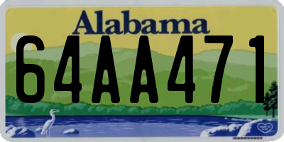 AL license plate 64AA471