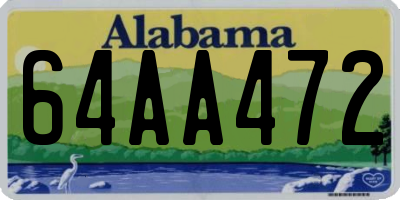 AL license plate 64AA472