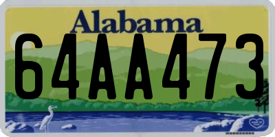 AL license plate 64AA473
