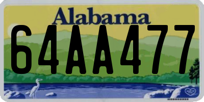 AL license plate 64AA477