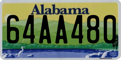 AL license plate 64AA480