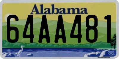 AL license plate 64AA481