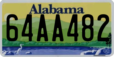 AL license plate 64AA482