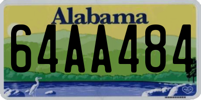 AL license plate 64AA484