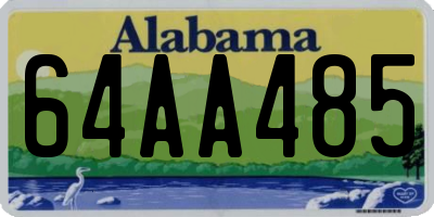 AL license plate 64AA485