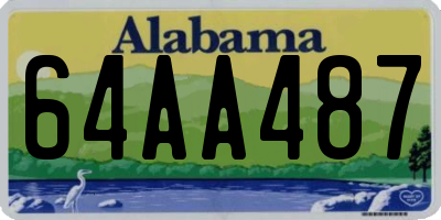 AL license plate 64AA487