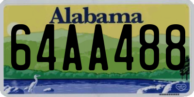 AL license plate 64AA488