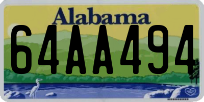 AL license plate 64AA494