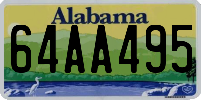 AL license plate 64AA495