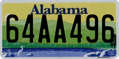 AL license plate 64AA496