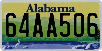 AL license plate 64AA506