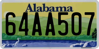 AL license plate 64AA507