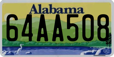 AL license plate 64AA508