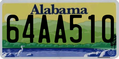 AL license plate 64AA510