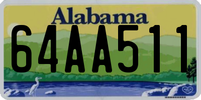 AL license plate 64AA511