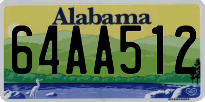 AL license plate 64AA512