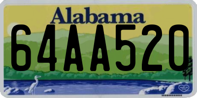 AL license plate 64AA520