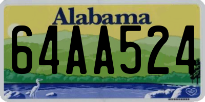 AL license plate 64AA524
