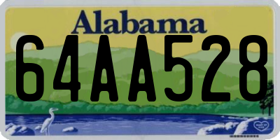 AL license plate 64AA528
